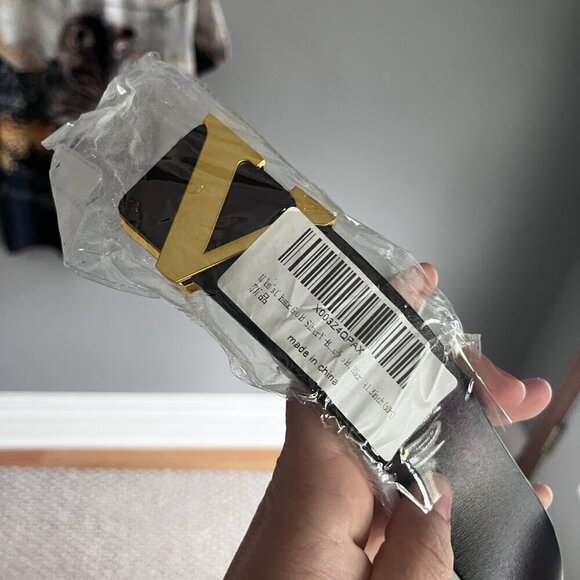 Men's Brown Belt Gold V Clasp - Picture 10 of 10